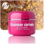 glitter 4 Golden Glow base one żel kolorowy gel kolor SILCARE 5 g
